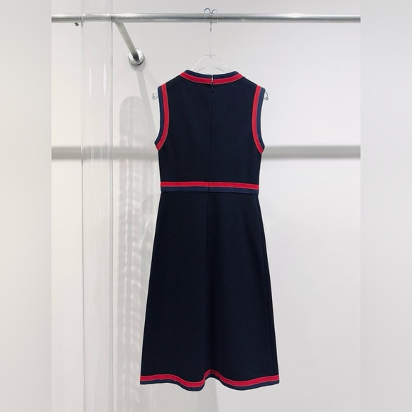 Gucci Dark Blue Dress with Red Trim - Picture 3 of 5